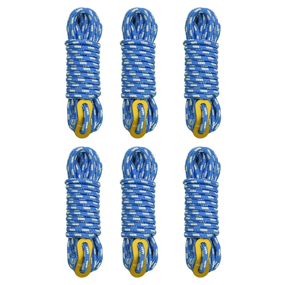 5mm×4m Polyester Tent Guy Rope 6 Pack