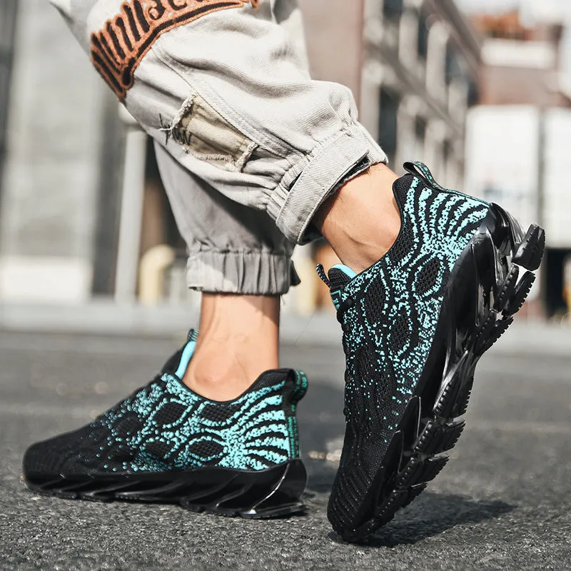 Air-increasing Flying Woven Mesh Shoes, Knife Edge Sports Shoes