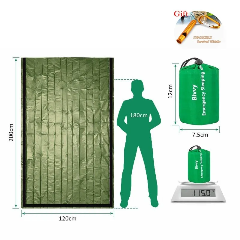 Waterproof Lightweight Thermal Emergency Sleeping Bag Bivy Sack